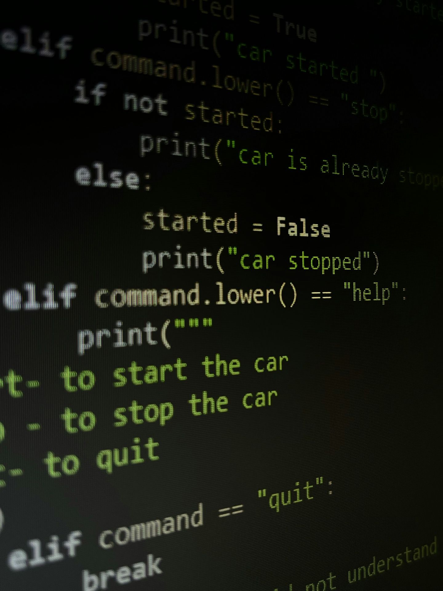 a computer screen with a bunch of text on it